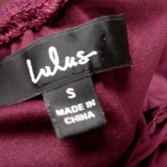 Lulu Burgundy Prom / Bridesmaid Dress Size Small - Picture 4 of 11